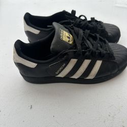 adidas Originals Superstar Shelltoe Sneaker Black/White/Gold EG4959 Mens 7