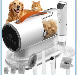Kit de aspiradora de aseo para perros, 12000 Pa Aspiradora de pelo de mascotas de succión fuerte para desprendimiento, bajo ruido 50dB, 2L de gran cap