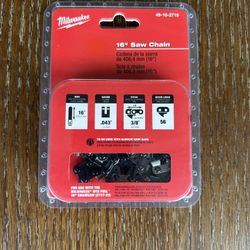 Milwaukee 16” Saw Chain New In Packaging