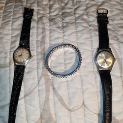 2 Vintage Watches & 1 Stainless Steel Bracelet 