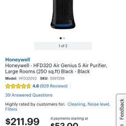 Honeywell Air Genius 5 Air Purifier 