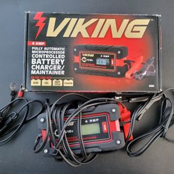 VIKING Amp Fully Automatic Microprocessor-Controlled Battery Charger/Maintainer