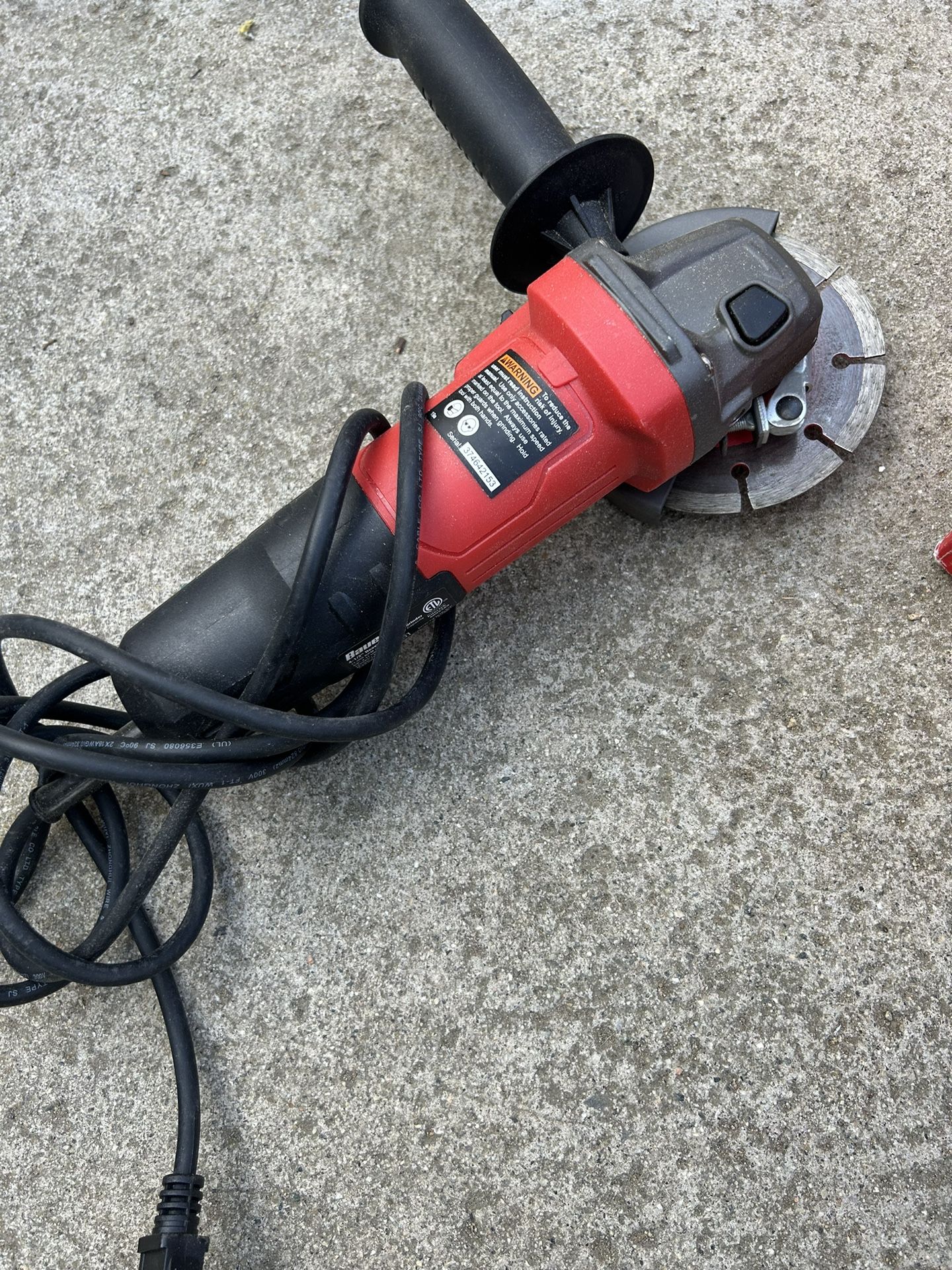 Bauer Angle Grinder