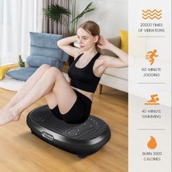 EILISON FitMax 3D XL Vibration Plate Exercise Machine - Whole Body Workout Vibration Platform w/Loop Bands - Lymphatic Drainage Machine for Weight Los
