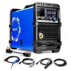 205A MIG Welder, 6 in 1 Gas MIG Gasless Flux Core MIG Stick Lift TIG Spot Welding Machine