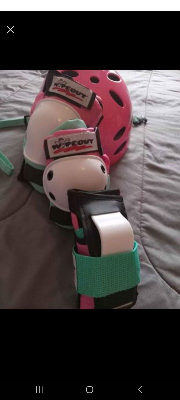 Wipeout 3-pack includes wrist guards, knee pads, and elbow pads  with helmet