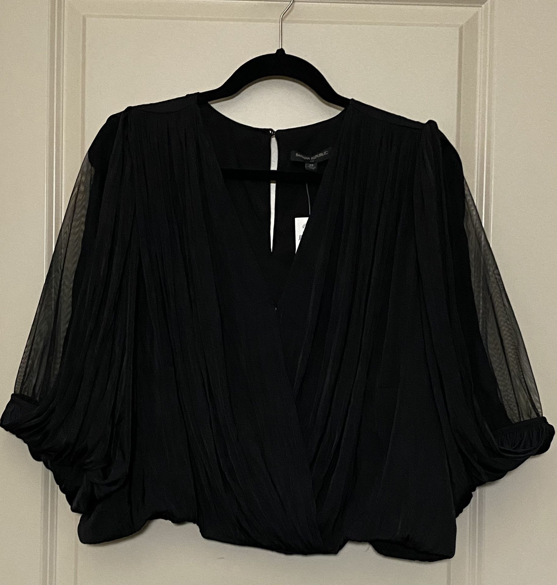 Crop Wrap Pleated Blouse