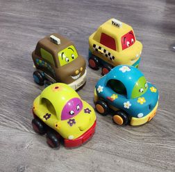 Battat Just B Toys Wheels Pull Back Cars