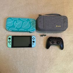 Animal Crossing Nintendo Switch Bundle – Pro Controller + Travel Cases