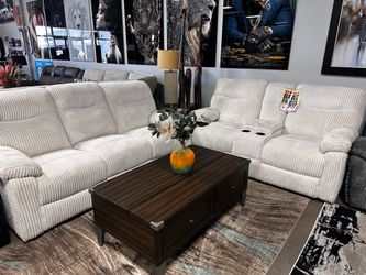 Stunning reclining sofa set! 🚨🤍🔥 More colors available!