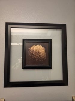 Black Flower Wall Art 21"x21"