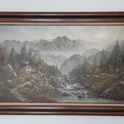 Mountain Cabin Landscape