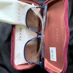 Gucci Blue Frame Glasses 