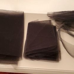Black Tulle Fabric Pieces And Tulle Roll