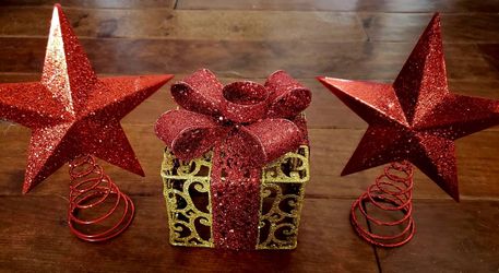 Star Tree Topper ,candle Holders, Gift Box Decoration, Christmas 