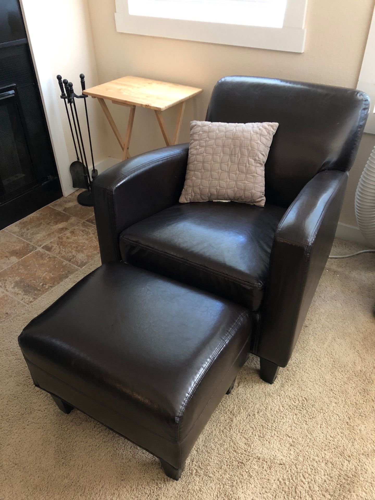 IKEA JAPPLING Chair and foot stool