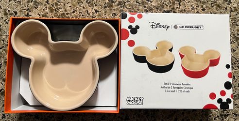 Brand New Disney x Le Creuset Mickey Mouse Stoneware Ramekin Set