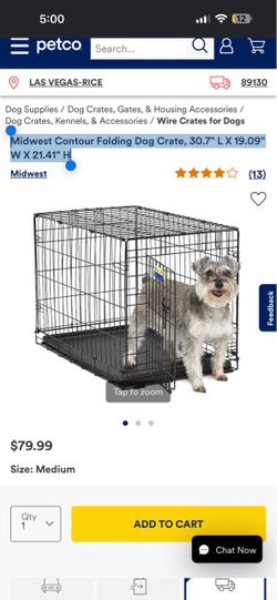 Midwest Contour Folding Dog Crate, 30.7" L X 19.09" W X 21.41" H