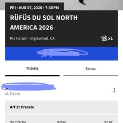 RÜFÜS DU SOL Ticket for SALE