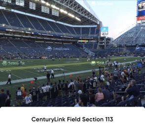 Seahawks vs Los Angeles Rams - (Section 113, Row R and S)