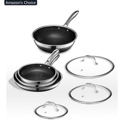 BRAND NEW | HexClad Hybrid 7-Piece Cookware Set 🥘 | ceramic coating (NEW VERSION)