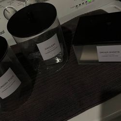 GLASS LAUNDRY ORGANIZERS SET !