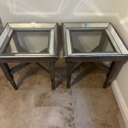 Mercury Glass Side Tables (2)