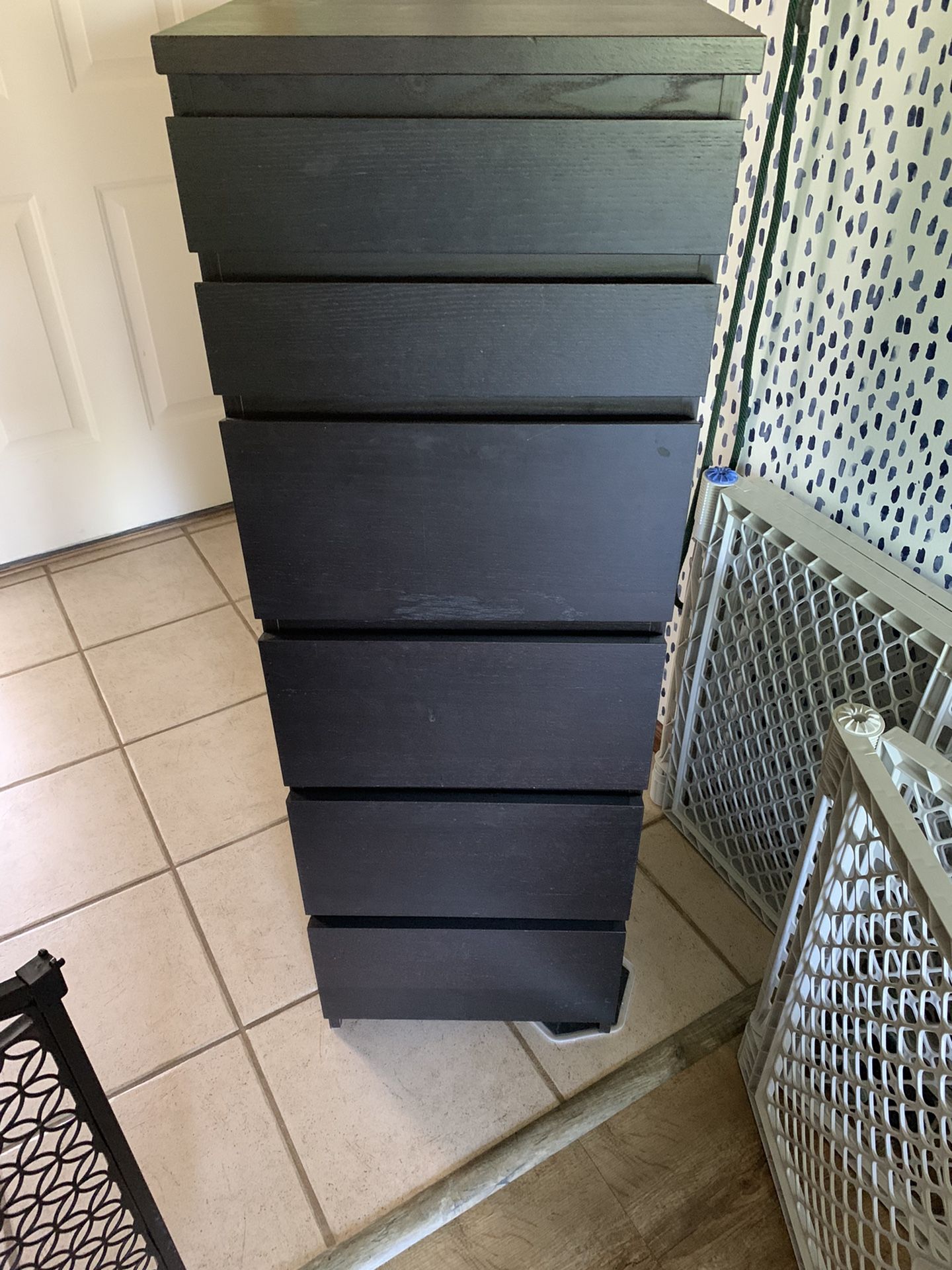 Ikea Malm Tall Dresser w/ Jewelry Box & Mirror Top