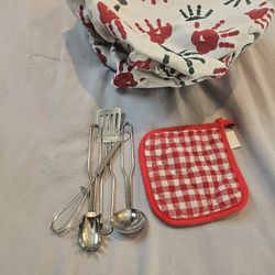Kids Chef Hat Hot Pad & Kitchen Tools