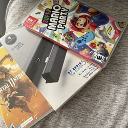 adapts for Nintendo switch to use wireless headphones 🎧 and 2 games 