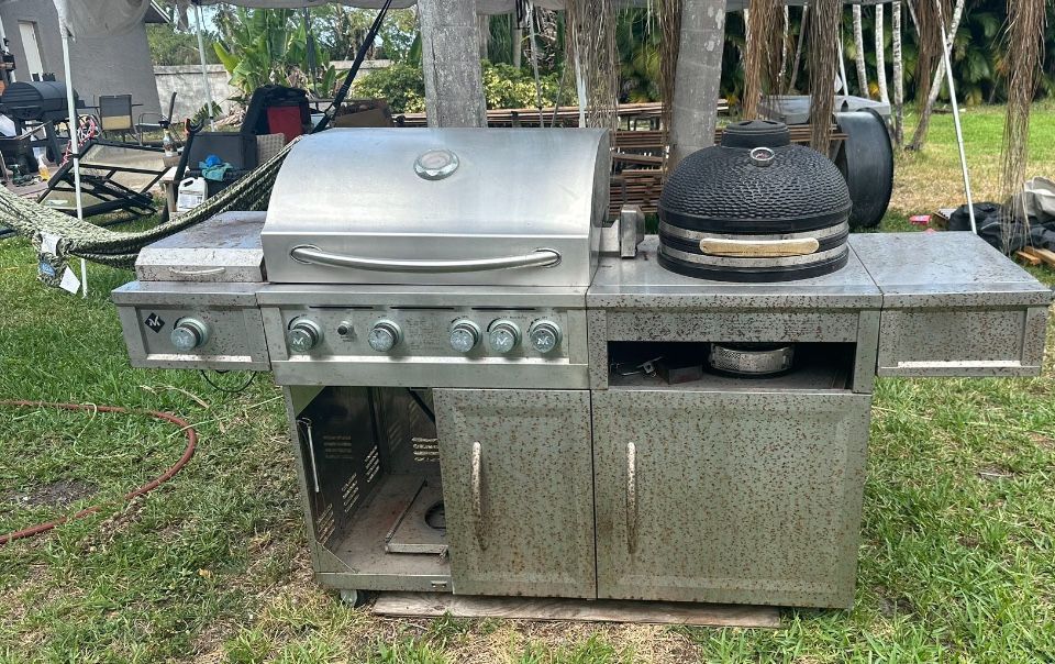 Super Rare Members Mark All Stainless Grill Kamado Ceramic Egg Grill Combo for Sale in Fort Lauderdale FL OfferUp