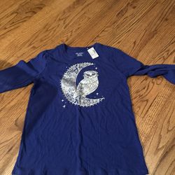 Size 16, long sleeve owl shirt