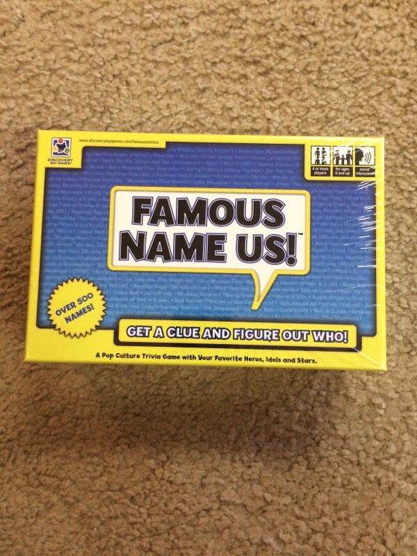 Famous Name Is Game!!! NEW!!!