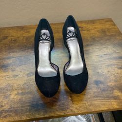 Fergalicous Black Suede Pumps 