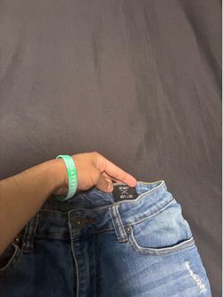 Men’s Skinny Fit Distressed Jeans - 31x30 - Light Blue