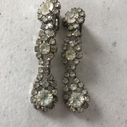 Rhinestone Brooch Earrings And Necklace 