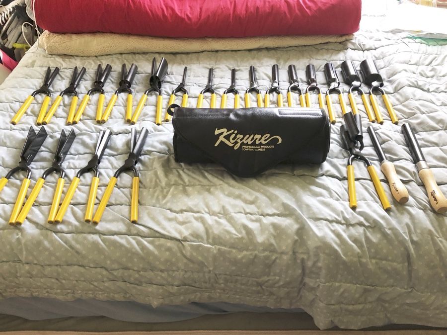 Hair Irons. Kizure Custom made Full complete set.