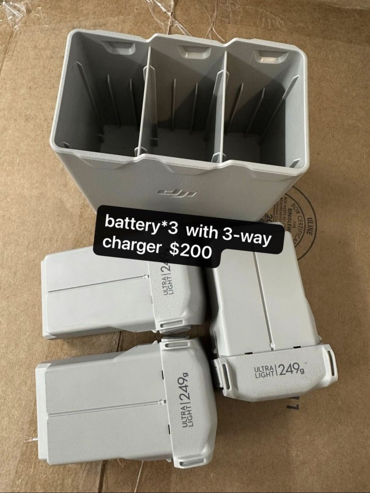 Genuine Dji mini 3 pro/ mini 4 pro battery(2453mAh) * 3 with Dji 3 way charger