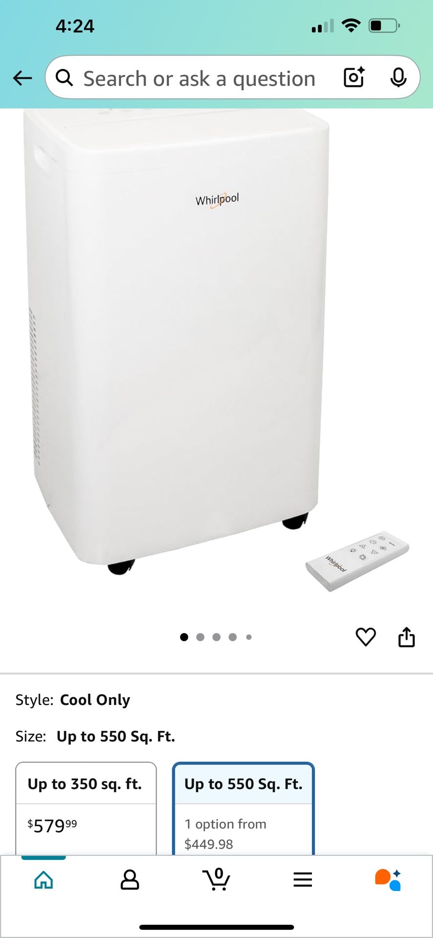 Whirlpool Portable AC