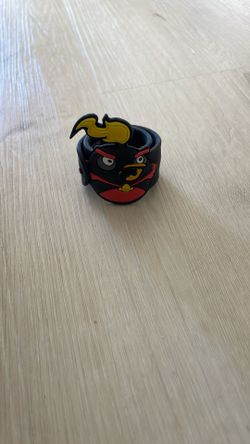 Vintage Angry Birds Black Bird Slap Band Bracelet