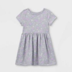 Toddler Girls' Short Sleeve Dress - Cat Jack Gray 2T