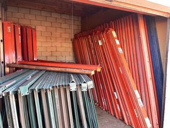 8 ft orange beams for pallet rack $5