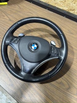 2007-2011 BMW E90 E92 E93 328i 330i 335i Sport Steering Wheel Leather w/ Paddle