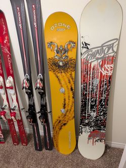 family ski set snowboard
