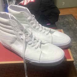 White High Top Vans - Size 14
