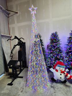LED Light Cone Christmas Tree with Star Topper