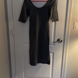 Gray Cotton M Size Dress