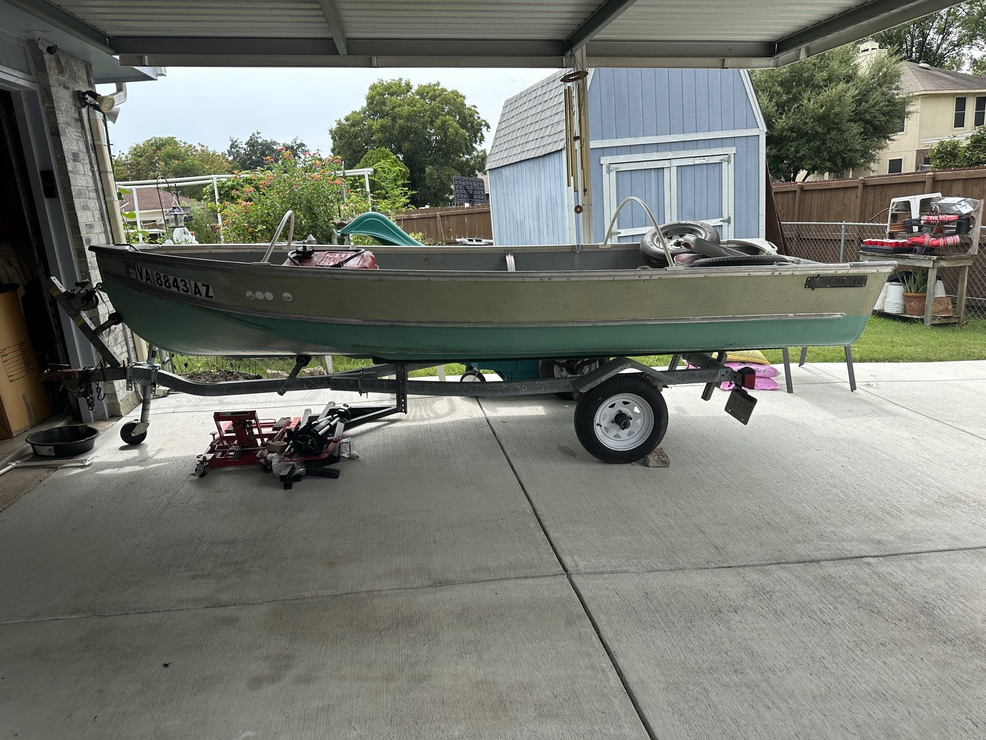 14 Ft. Aluminum, Boat And Motor for Sale in Mesquite, TX OfferUp