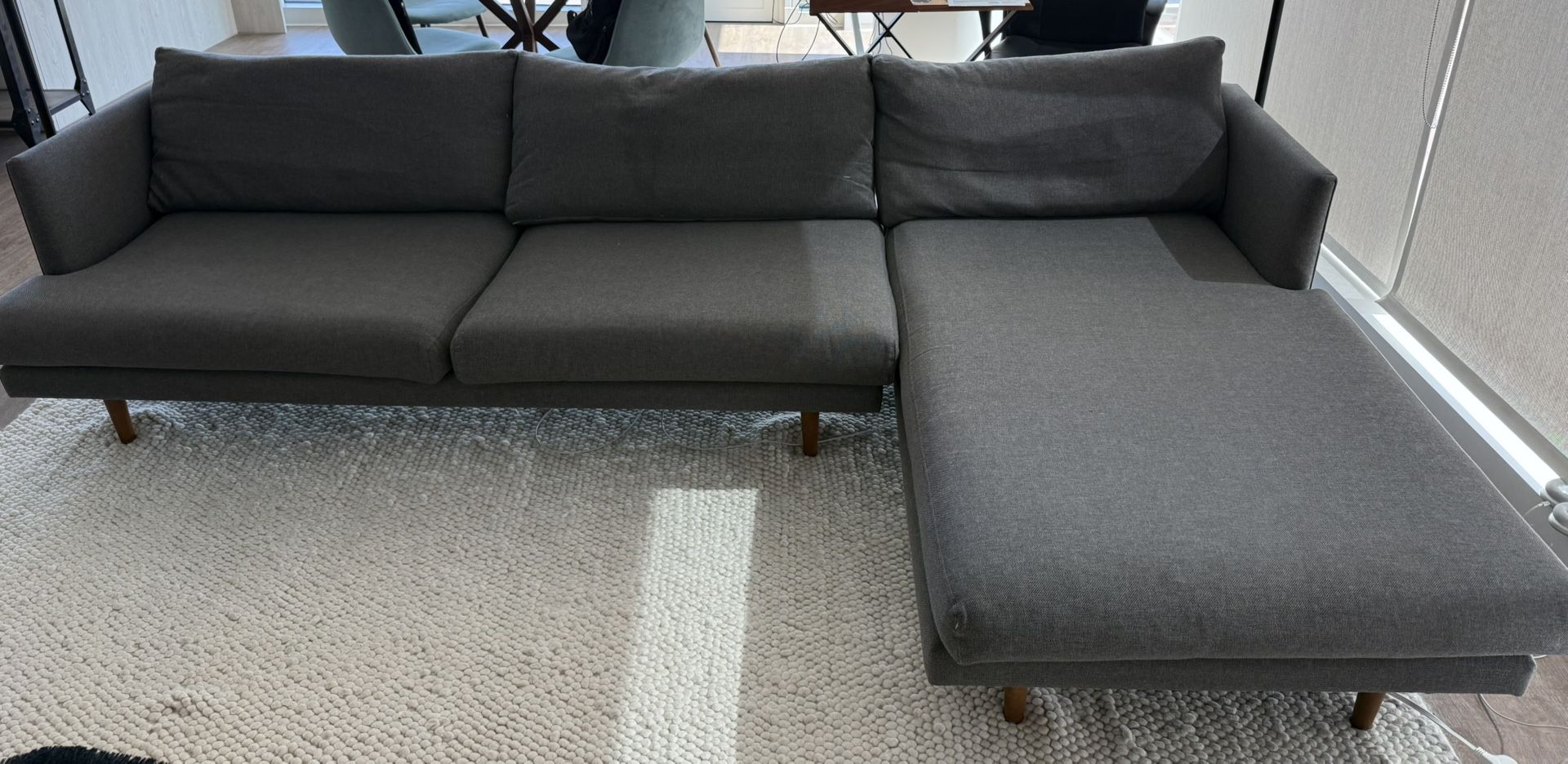 Article Burrard 112” Right Sectional - Seasalt Gray