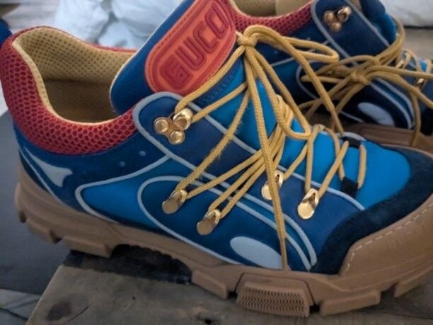 12 Size Blue Gucci Flashtrek Hiking Sneakers